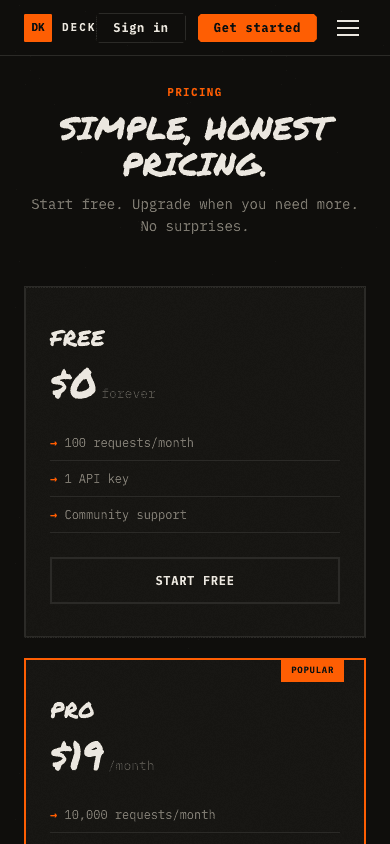 Mobile pricing