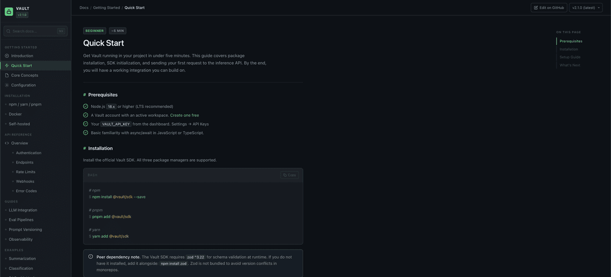 Developer docs starter