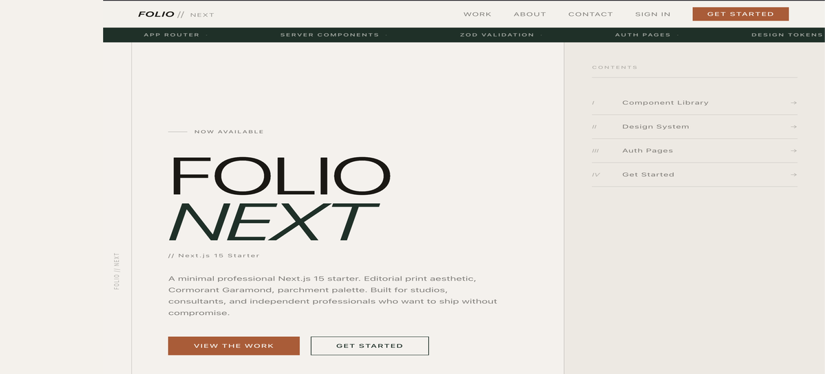 FOLIO // NEXT preview